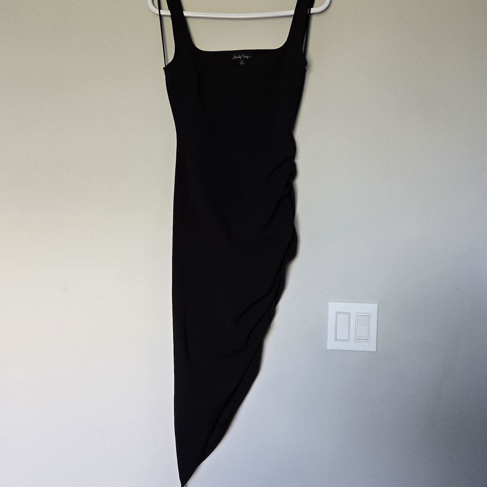 Lovely Day Elegant Black Asymmetrical Dress. Please Read Description
